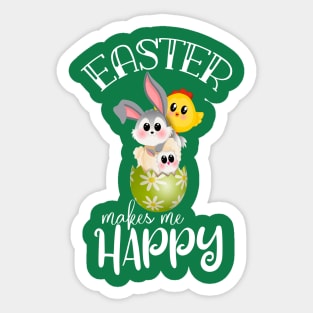 Easter Kids Easter Chick Bunny Lamb Easter Kawaii Sticker